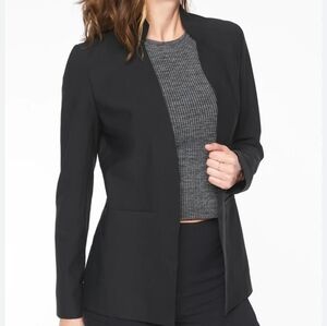 Zara Black Minimalist Open-Front Women's Blazer Size S